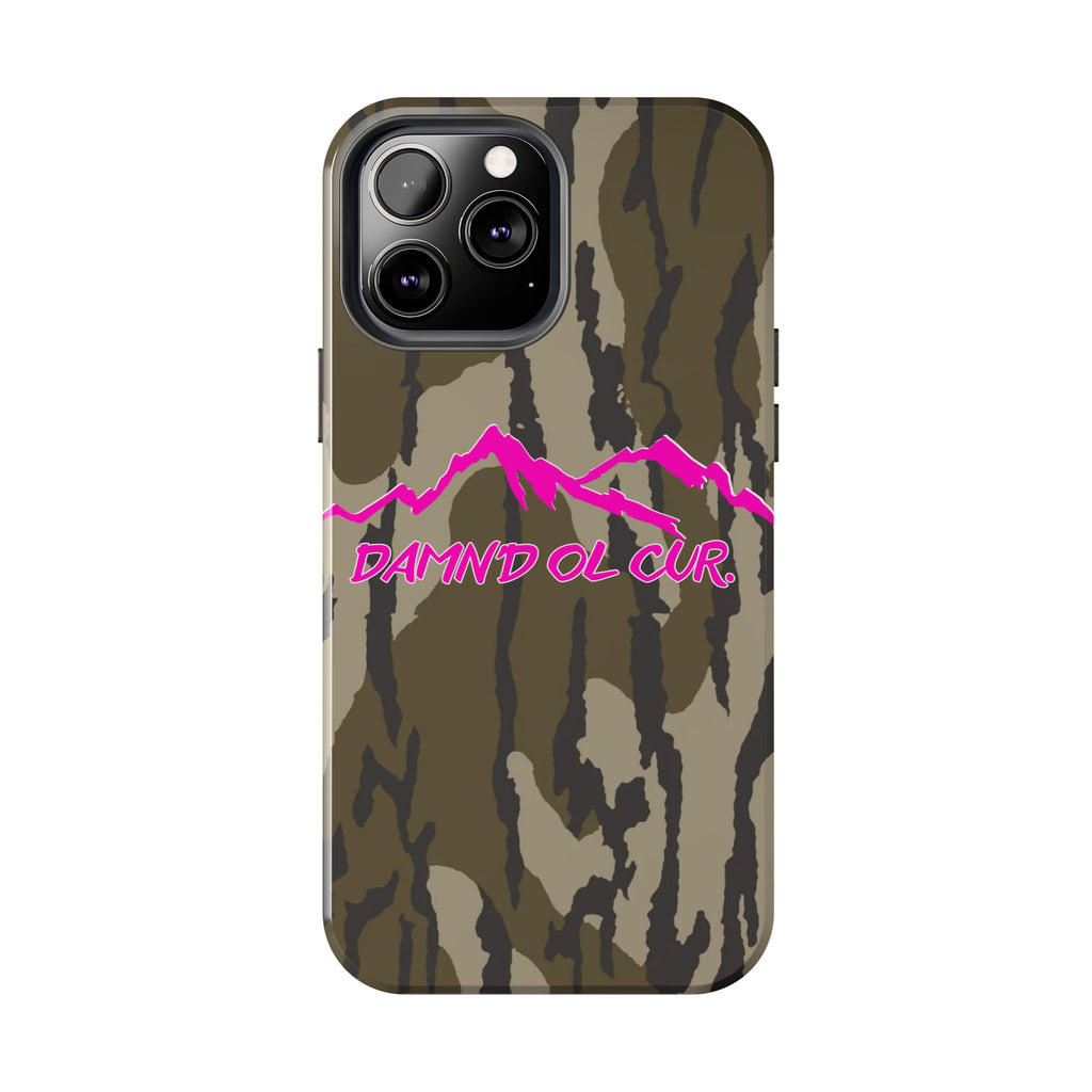 Camo 'Damnd Ol Cur' Tough Phone Case — Pink Mountain Protective Cover