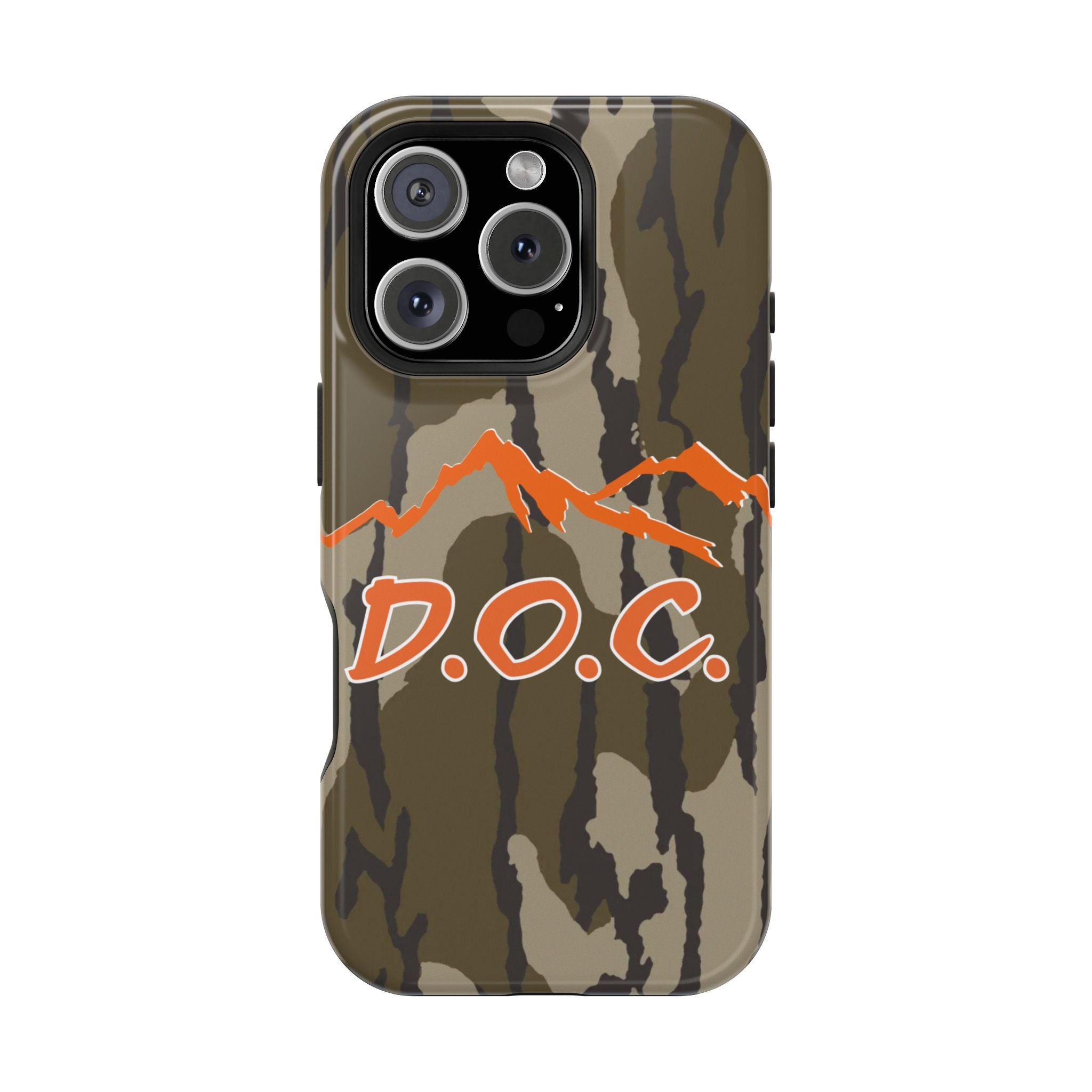 Camouflage Impact-Resistant Phone Case — D.O.C. Mountain Logo