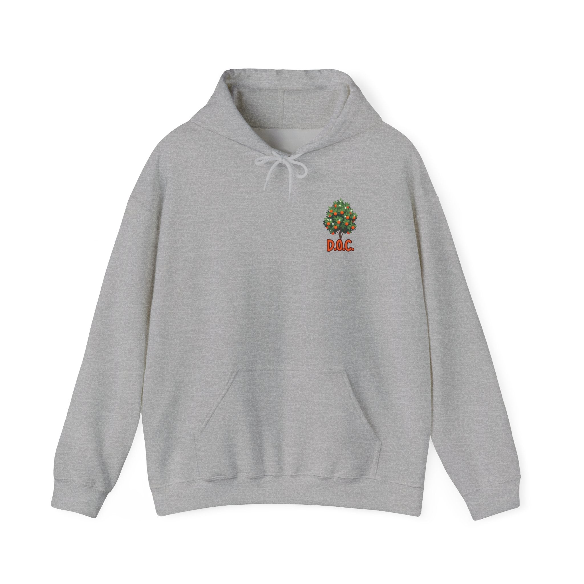 Tree Emblem Hoodie - Tiny Green Tree with DAC Text Chest Logo