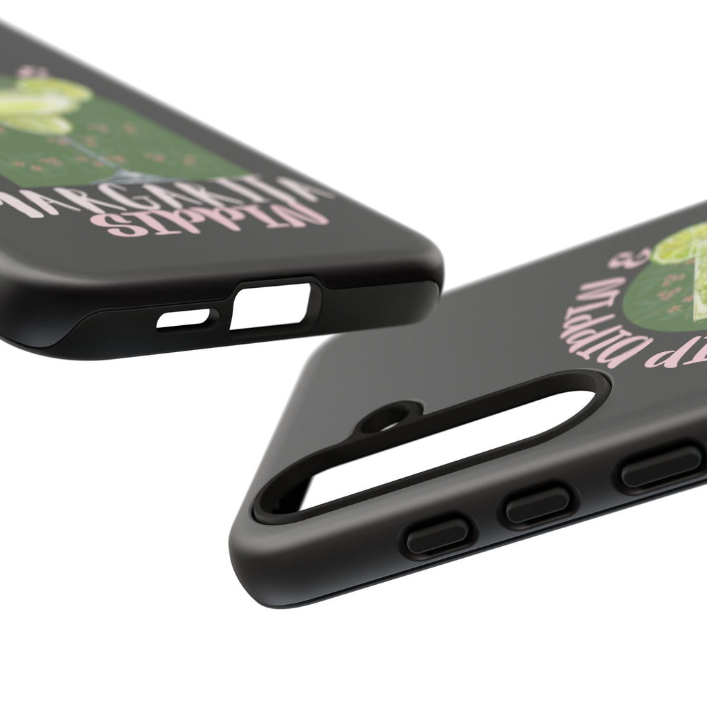 Margarita Sippin' Phone Case – 'Chip Dippin & Margarita Sippin' Cocktail Graphic