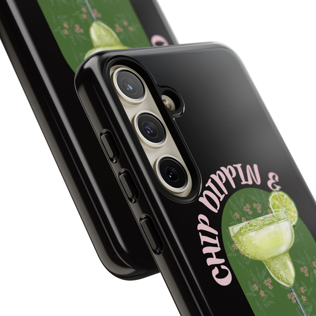 Margarita Sippin' Phone Case – 'Chip Dippin & Margarita Sippin' Cocktail Graphic