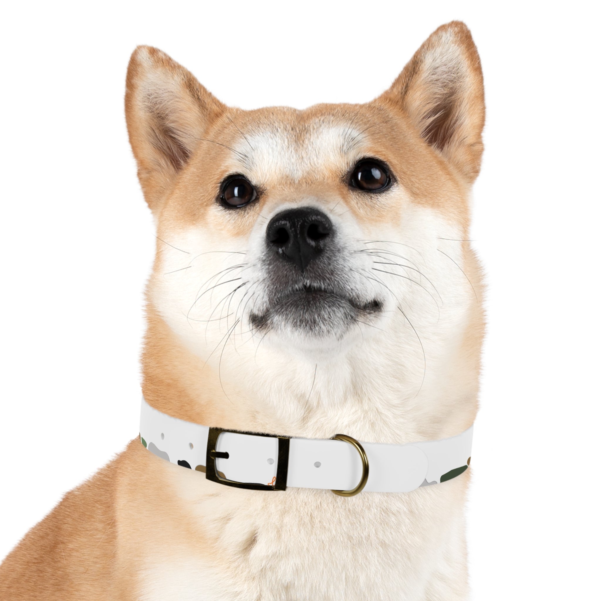 Camo Spots Dog Collar — Durable White Camouflage Pattern for Everyday Wear