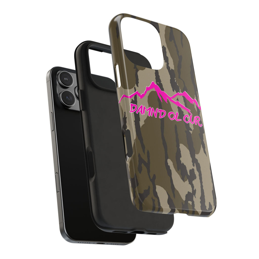 Camo 'Damnd Ol Cur' Tough Phone Case — Pink Mountain Protective Cover