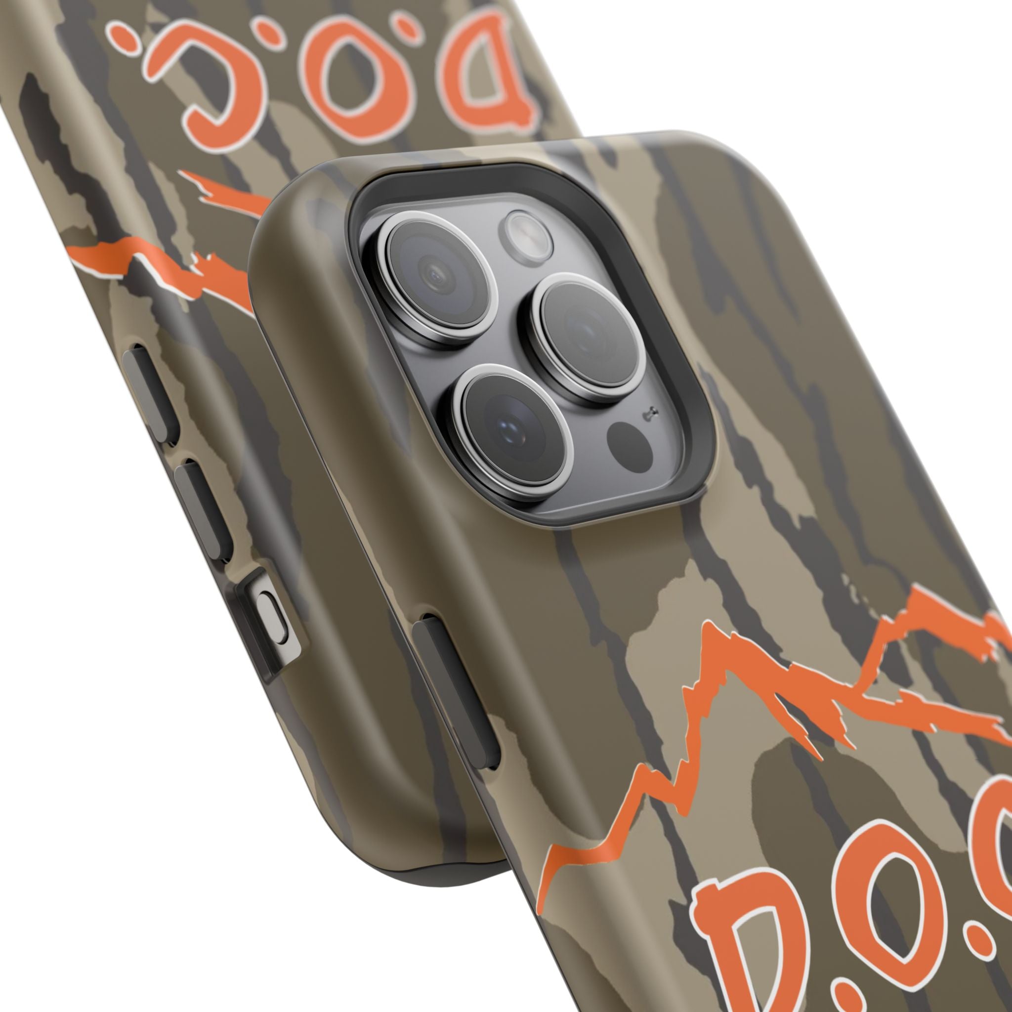 Camouflage Impact-Resistant Phone Case — D.O.C. Mountain Logo