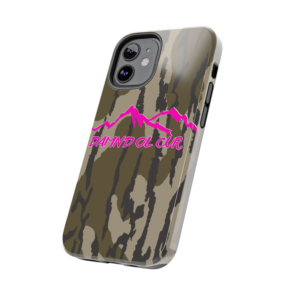 Camo 'Damnd Ol Cur' Tough Phone Case — Pink Mountain Protective Cover