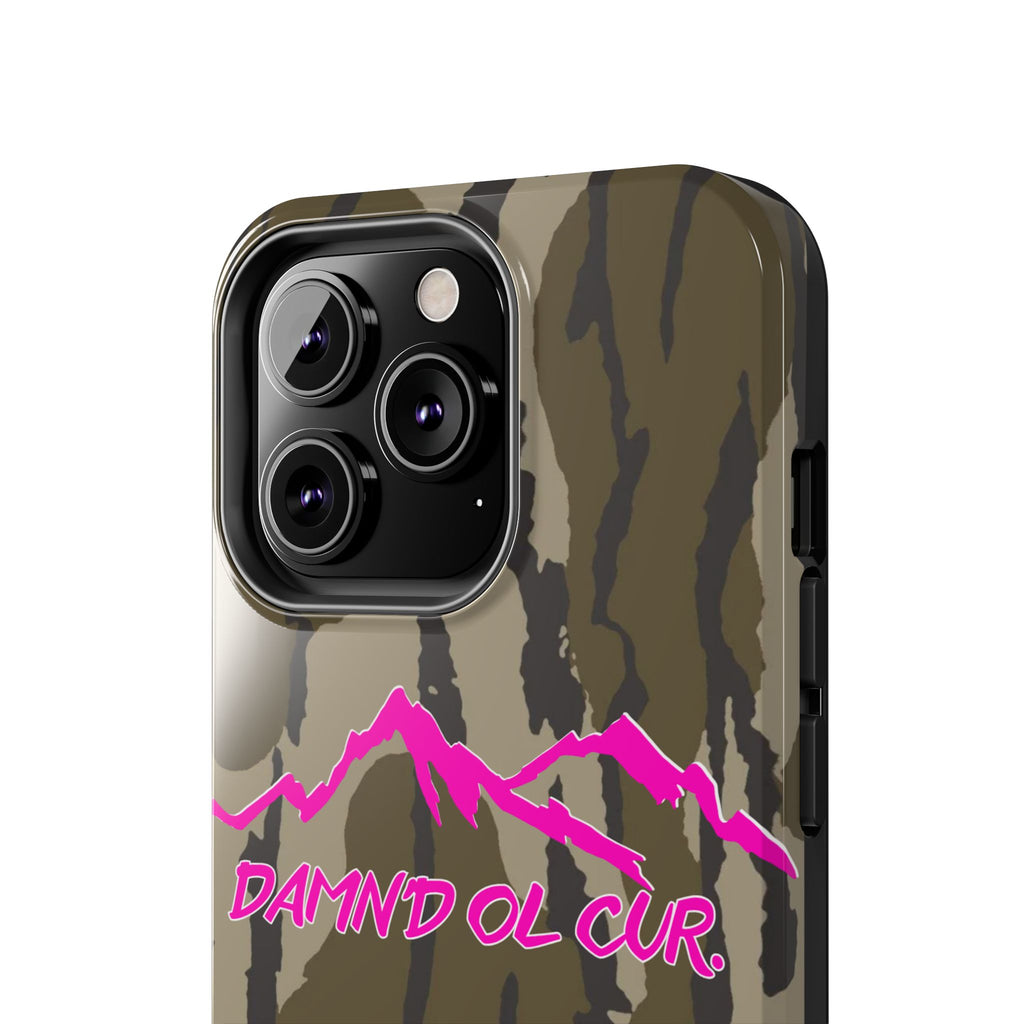 Camo 'Damnd Ol Cur' Tough Phone Case — Pink Mountain Protective Cover