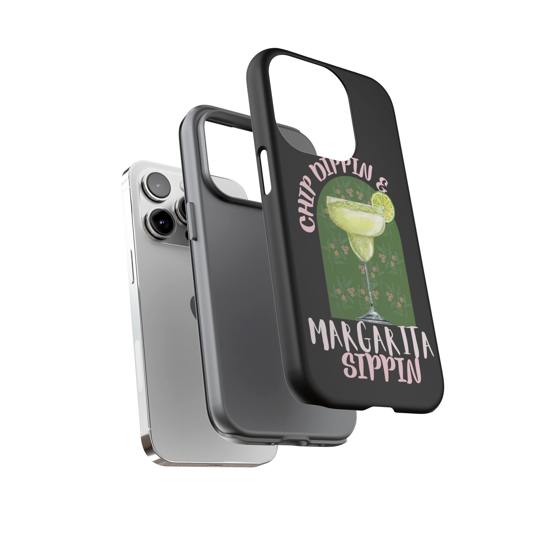 Margarita Sippin' Phone Case – 'Chip Dippin & Margarita Sippin' Cocktail Graphic