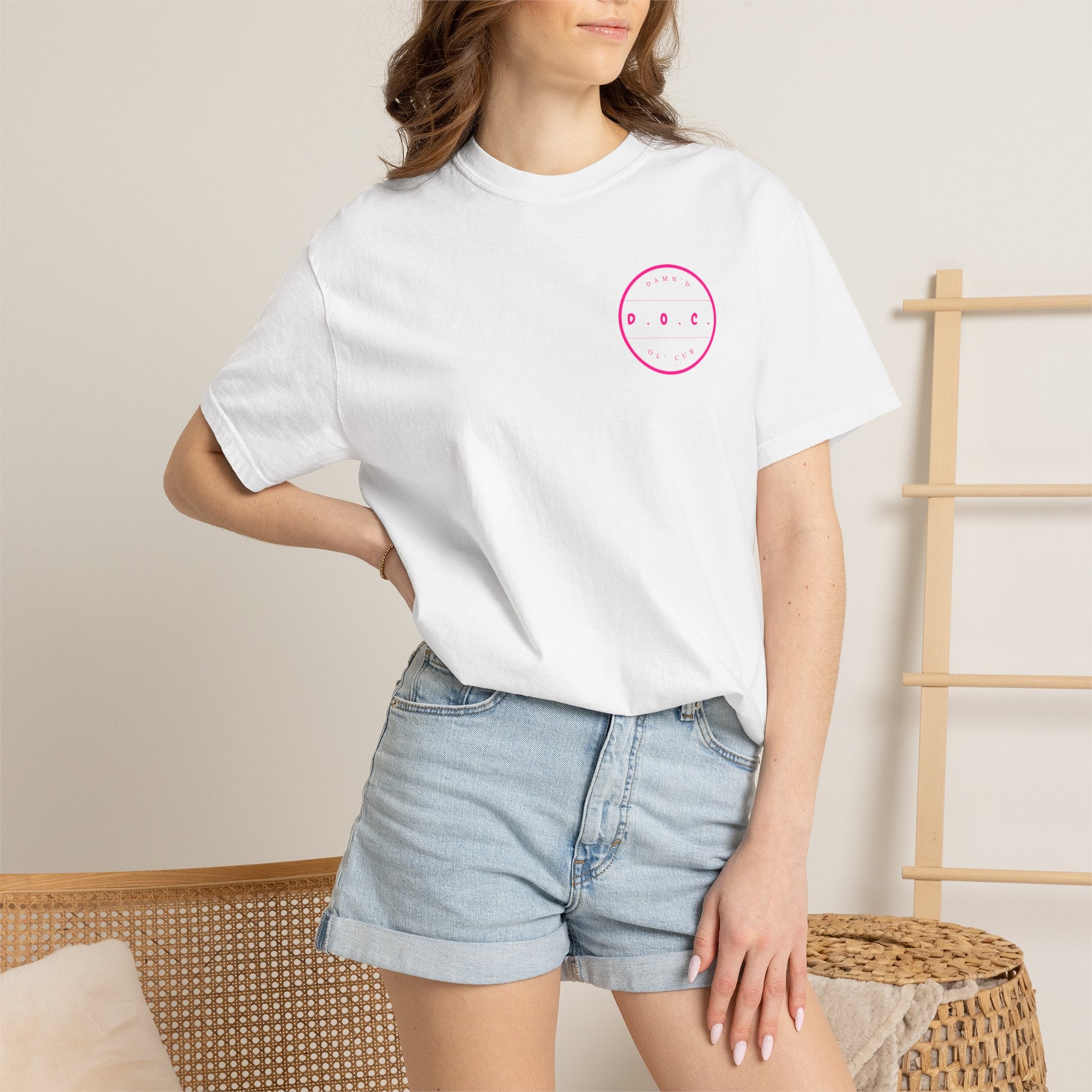 Dog Portrait T‑Shirt — 'Damn'd Ol Cur Co.' Graphic Tee