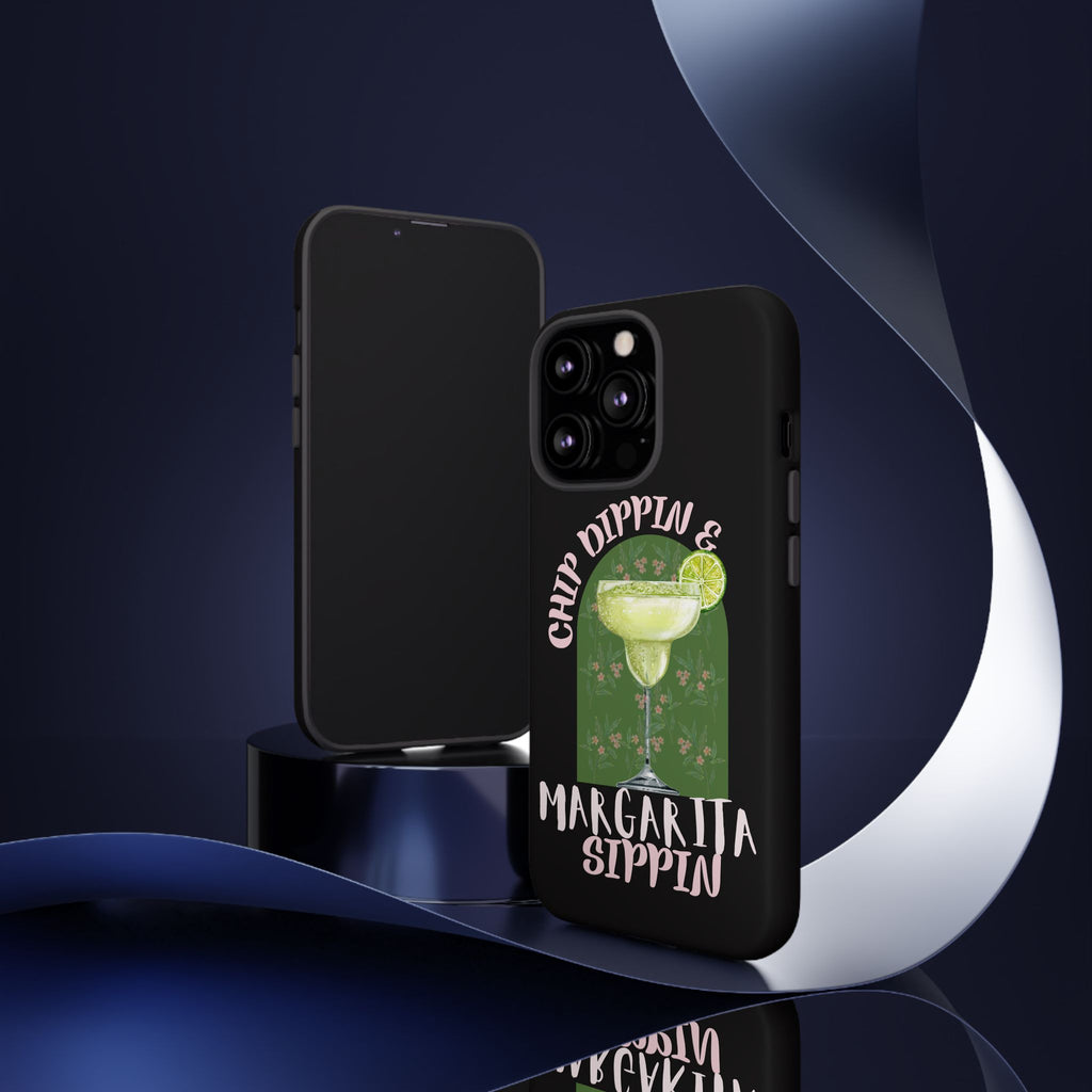 Margarita Sippin' Phone Case – 'Chip Dippin & Margarita Sippin' Cocktail Graphic