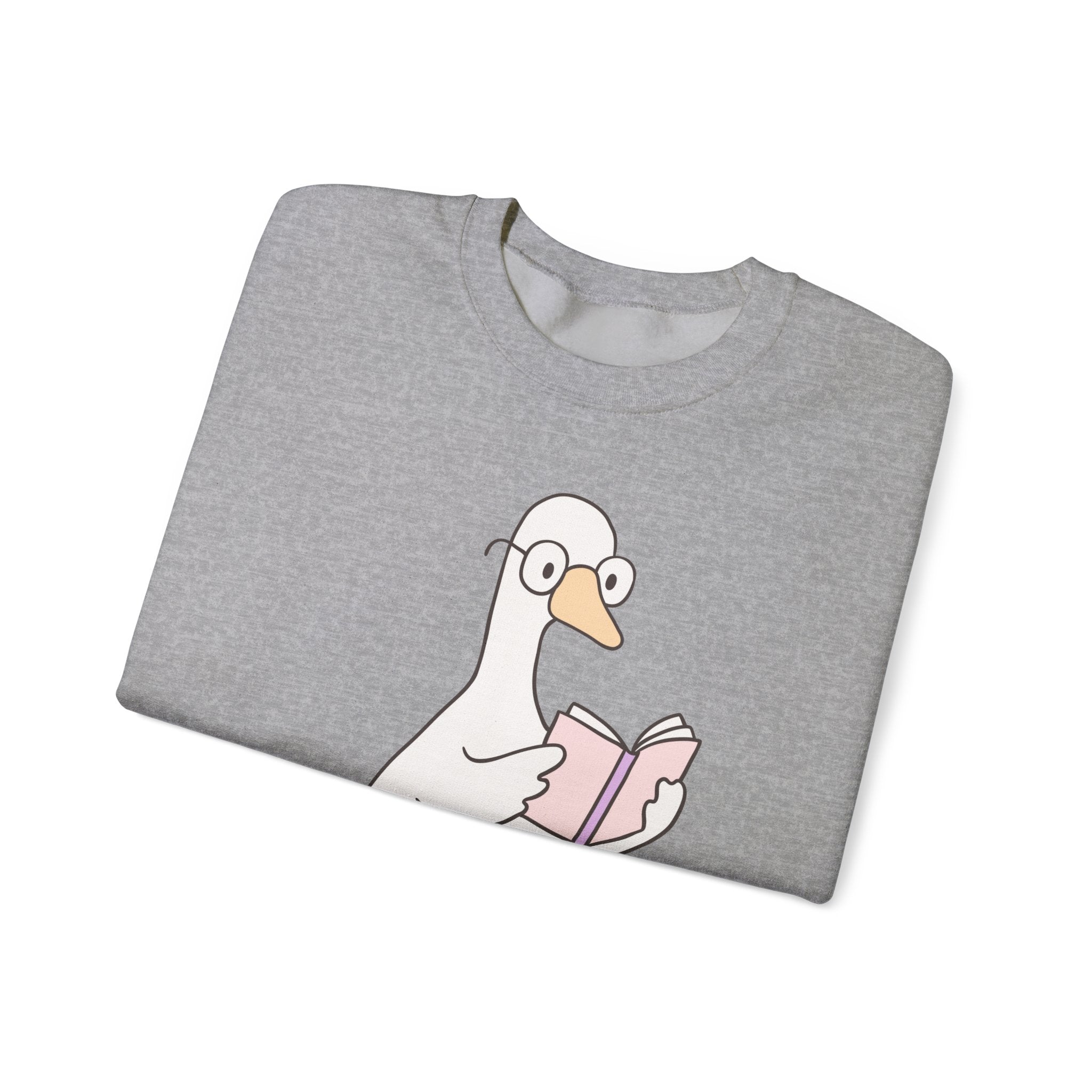 Reading Goose Crewneck Sweatshirt — "I'd Rather Be Reading" Cozy Book Lover Sweatshirt